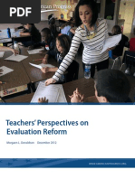 Teachers' Perspectives On Evaluation Reform