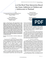 Paper 2-The Classification of the Real-Time Interaction-Based Behavior of Online Game Addiction in Children and Early Adolescents in Thailand
