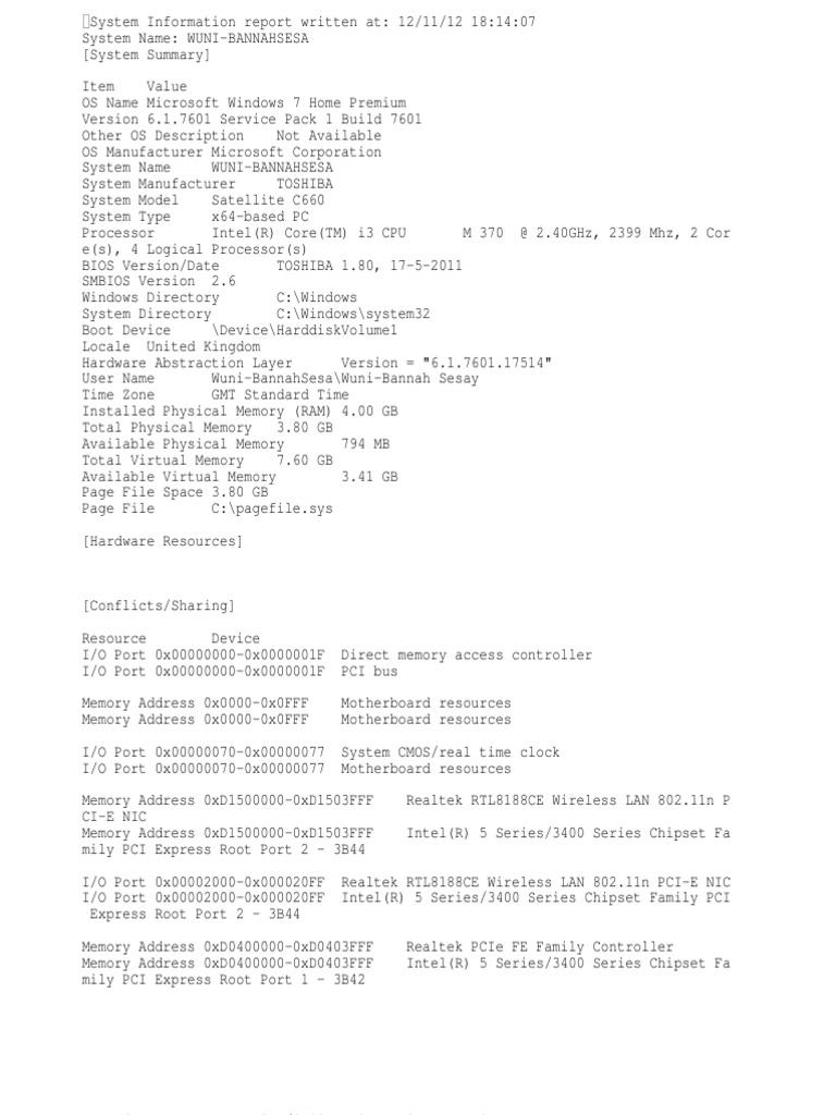 Msinfo 32 PDF