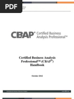 Certified Business Analysis Professional™ (CBAP) Handbook: October 2012