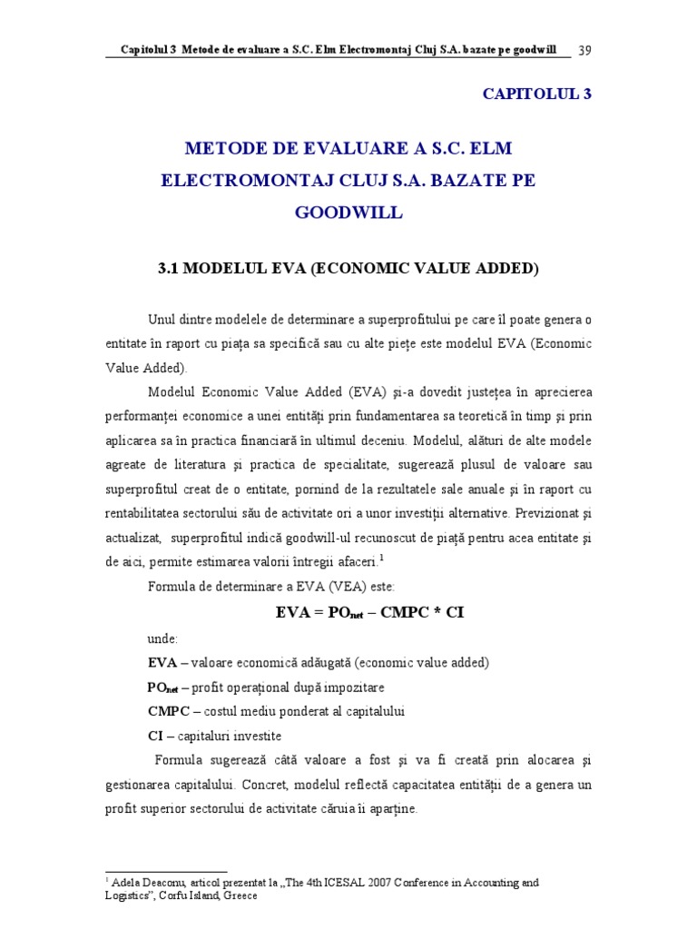 Evaluarea Afacerii Prin Metode Combinate. | PDF