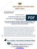 The Global Race Equality Action Trust - Great Trust: The Council For Afrika International