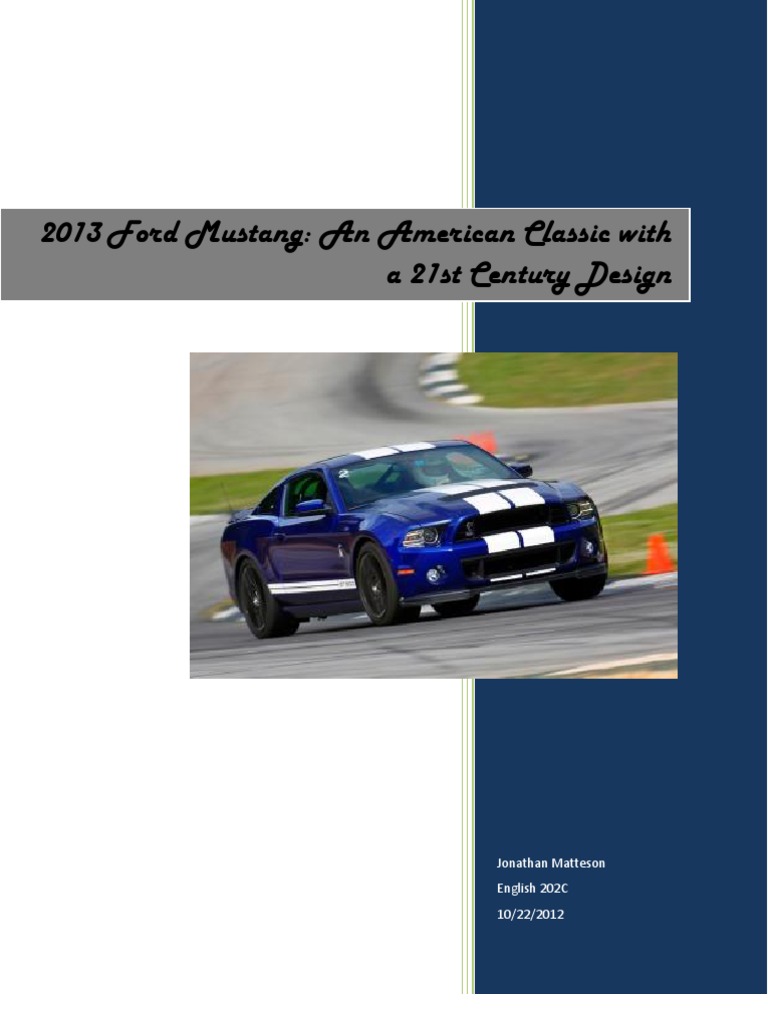 Ford Mustang Tchnical Definition | PDF | Computers