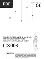 Download CX Operation and Parts Manual by Kito Canada SN11648381 doc pdf