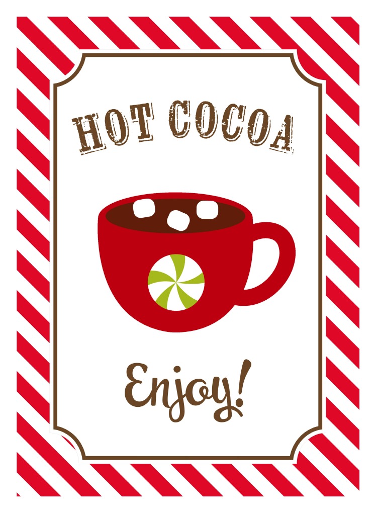 Hot Cocoa Bar Free Printables