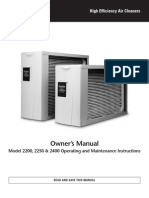 Owner's Manual: High Efficiency Air Cleaners