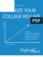 Optimizing Your College Resume-By HigherNext