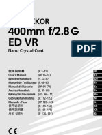 Nikkor Lens Af-S 400 f2.8 G Ed VR