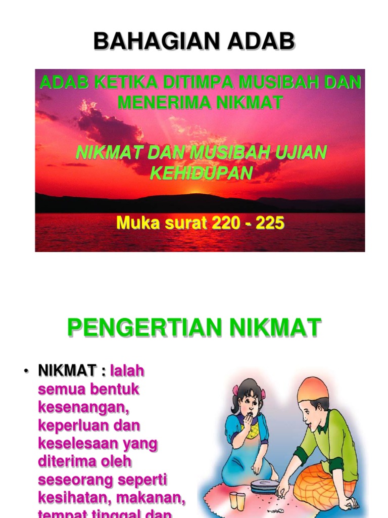 Adab Terima Nikmat Musibah | PDF