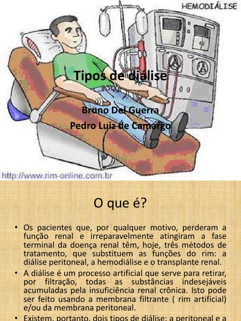 Tipos de diálise Hemodiálise Rim