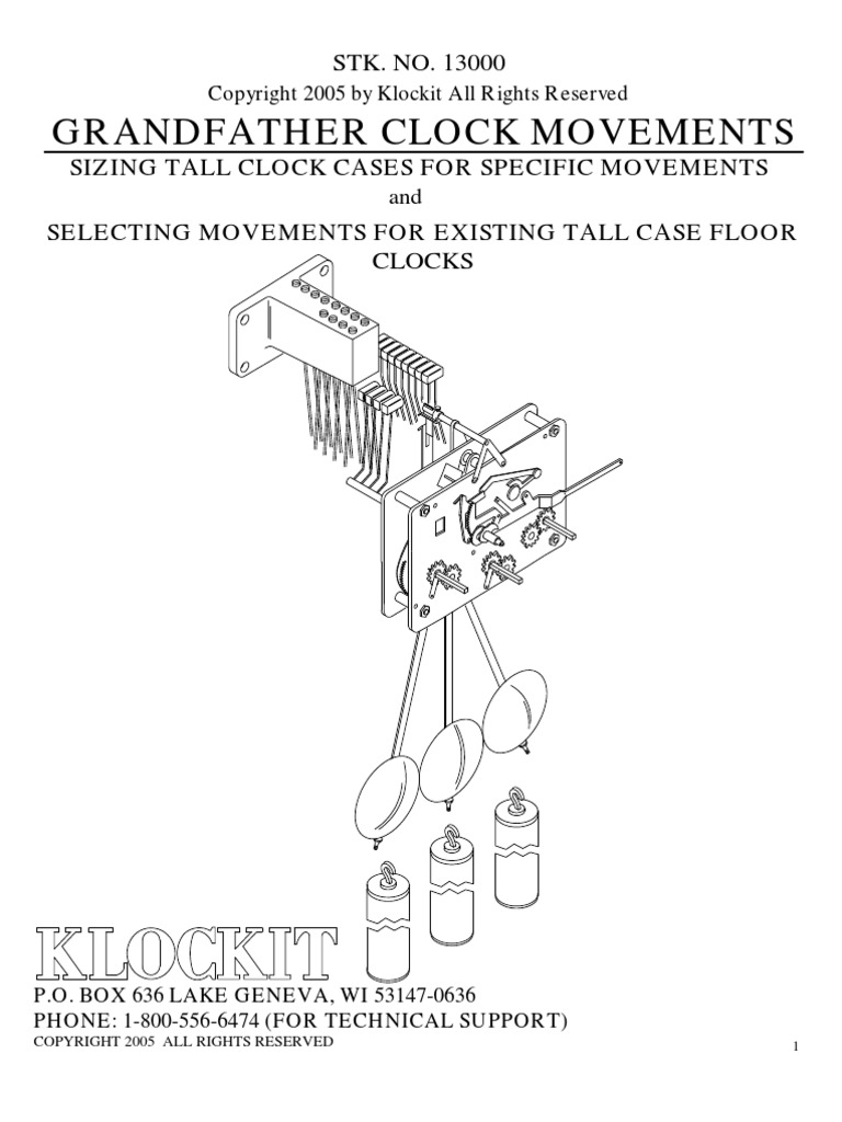 Mechanical Clock Movement Booklet | Pendulum | Clock