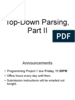Top Down Parsing Example