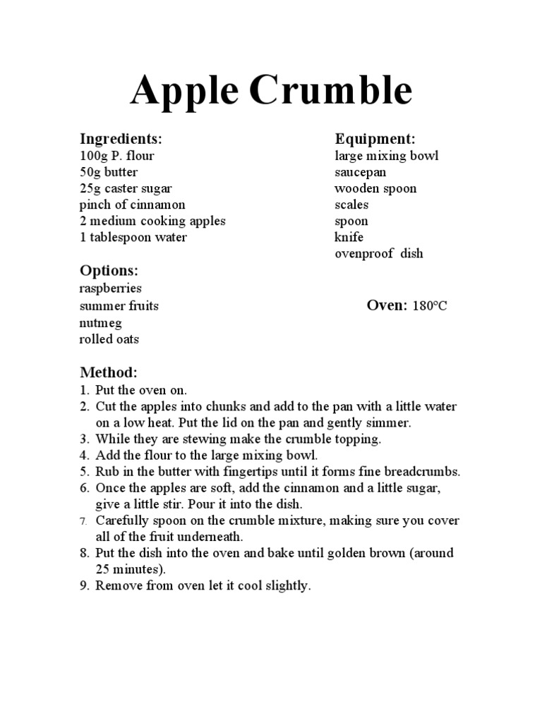 Apple Crumble PDF