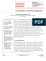 Absorption of Lutein vs. Lutein Esters