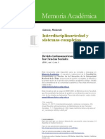 Garcia 2011. Interdisciplinariedad y Sistemas Complejos RELMECS.pdf