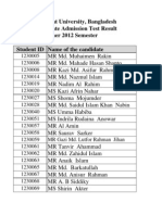 Admission Result