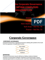 A Study On The Corporate Governance Issues at Satyam Computers Consultancy LTD