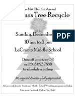 Dallas Mat Club Christmas Tree Recycle