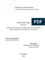 Studiul Obstacolelor Şi Al Erorilor În Didactica Modernă.