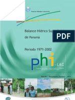 Balance Hidrico Superficial Panama 1971-2002