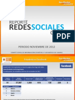 Reporte de Redes Sociales CEIEG, noviembre 2012