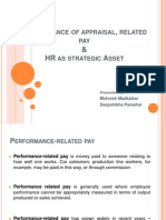 Performance of Appraisal, Related Pay and HR