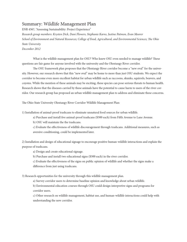 wildlife-management-plan-summary-pdf-wildlife-ohio-state-university