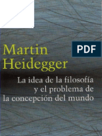 Heidegger - La Idea de La Filosofia y El Problema