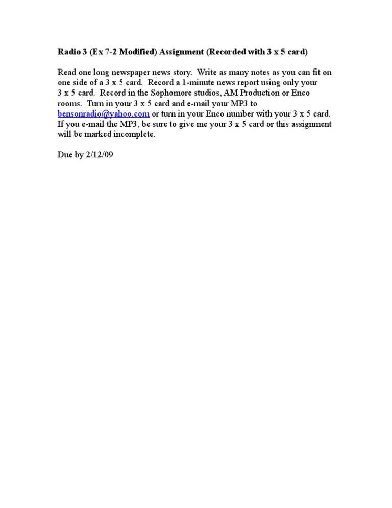 Radio 3 Ex 7 - 2 - Modified | PDF | Home & Garden