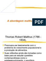 A Abordagem Malthusiana Sobre População e Recursos Naturais
