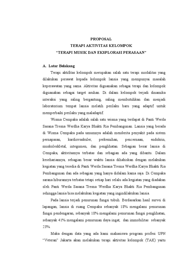 Proposal TAK Gerontik