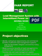 Seminar Report: Load Management System With Intermittent Power On The Grid