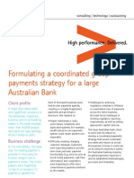 Formulating a coordinated group payments strategy for a large Australian Bank