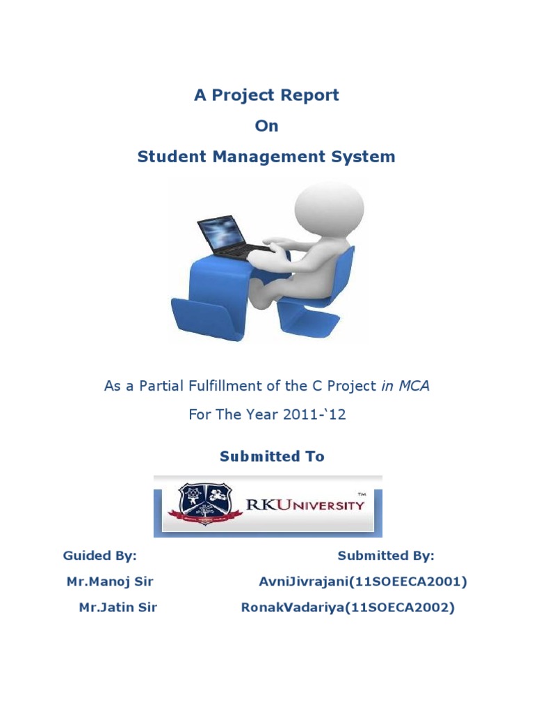 A Project Report On Student Management System: As A Partial Fulfillment ...