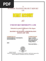 18498910 a Summer Training Project Report On