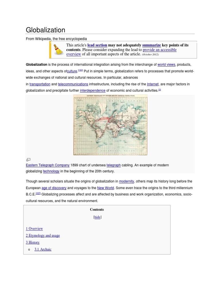 Globalisation | Download Free PDF | Globalization | Tourism
