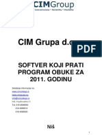 Brosura - Prezentacije Softvera CIM Group D.O.O. Koji Prate Program Obuke PDF