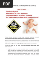 Download Bahaya Disposable Diapers Popok Sekali Pakai by CV Kreasi Insan Sejahtera SN116661604 doc pdf