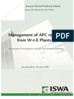Management of APC Residues From W-T-E Plants 2008 01