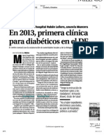 En 2013 Primera Clínica para Diabéticos en El DF: Miguelángelman