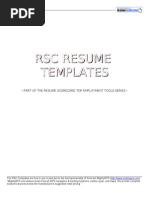 RSC Resume Templates