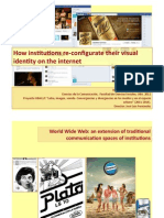 How institutions re-­‐configurate their visual identity on the internet.