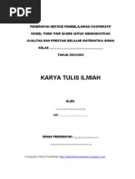 Contoh Laporan Penelitian Sekolah MATEMATIKA