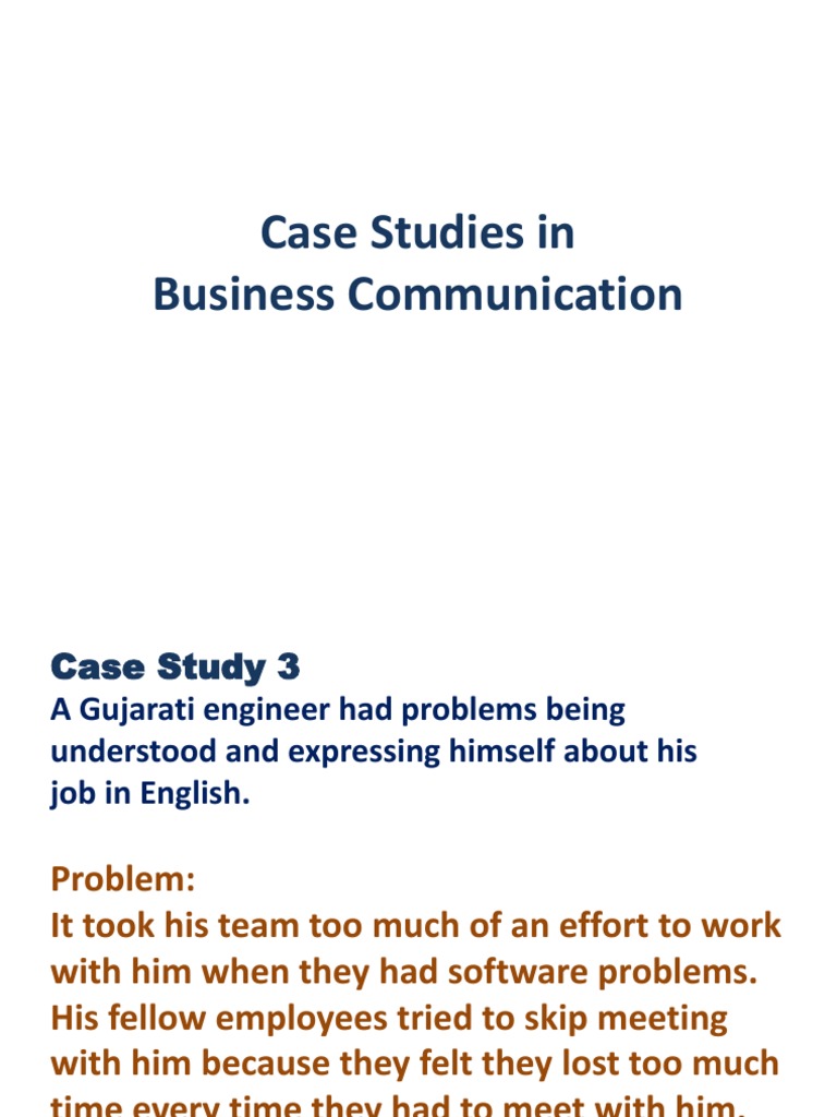 a case study on business communication