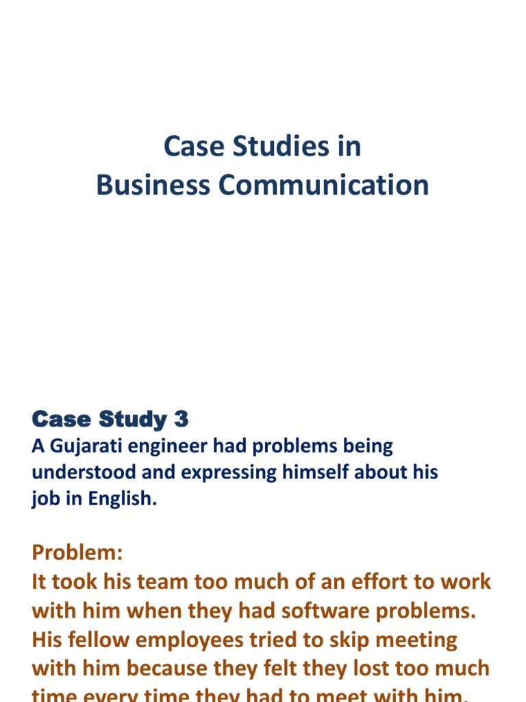 Business Communication Case Study 3 Technology Computing And