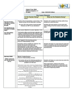 Key Lesson Elements What Is The Teacher Doing? What Are The Students Doing?