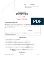 Economic 100B Macroeconomic Analysis Professor Steven Wood: Exam #2 ANSWERS