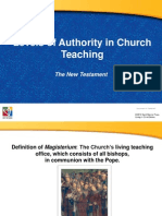 Levels of Authority in Church Teaching: The New Testament