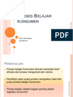 Proses Pembelajaran Konsumen