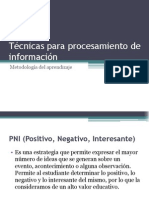 Técnicas para Procesamiento de Información